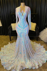 Fabulous Long Sleeves Prom Dress Mermaid Sequins On Sale-stylesnuggle