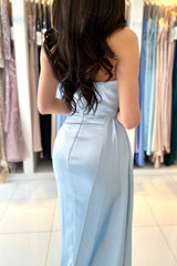 Fabulous Mermaid Sleeveless Graduation Dresses Long Blue Prom Dresses-stylesnuggle