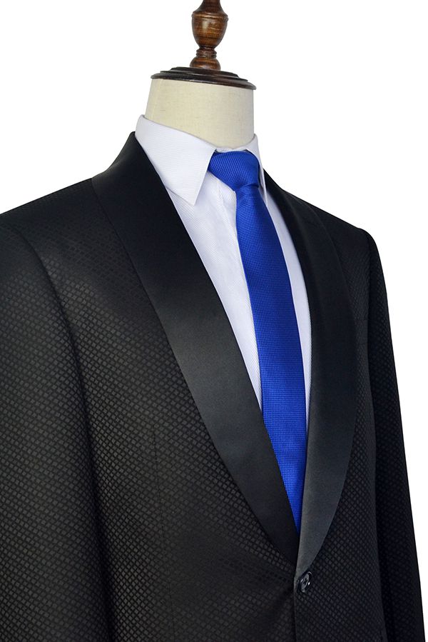 stylesnuggle has various Custom design mens suits for prom, wedding or business. Shop this Fashion Small Check Pattern Jacquard Wedding Suits for Groom, Black Mens Marriage Suits with free shipping and rush delivery. Special offers are offered to this Black Single Breasted Shawl Lapel Two-piece mens suits.