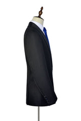 stylesnuggle has various Custom design mens suits for prom, wedding or business. Shop this Fashion Small Check Pattern Jacquard Wedding Suits for Groom, Black Mens Marriage Suits with free shipping and rush delivery. Special offers are offered to this Black Single Breasted Shawl Lapel Two-piece mens suits.