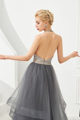 Try the cheap yet gorgeous Floral Halter Evening Dress with Sparkle Beads Trendy Gray Mother of the bride Dress with watermelon and blue decorations to wow your wedding guests with stylesnuggle. The Halter design and exqusite handwork,  and the Floor-length wedding dress with Lace, Crystal, Flower(s), Rhinestone to provide the cool and simple look for summer wedding.