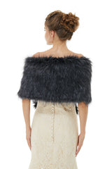 Gabriella - Winter Faux Fur Wedding Wrap-stylesnuggle