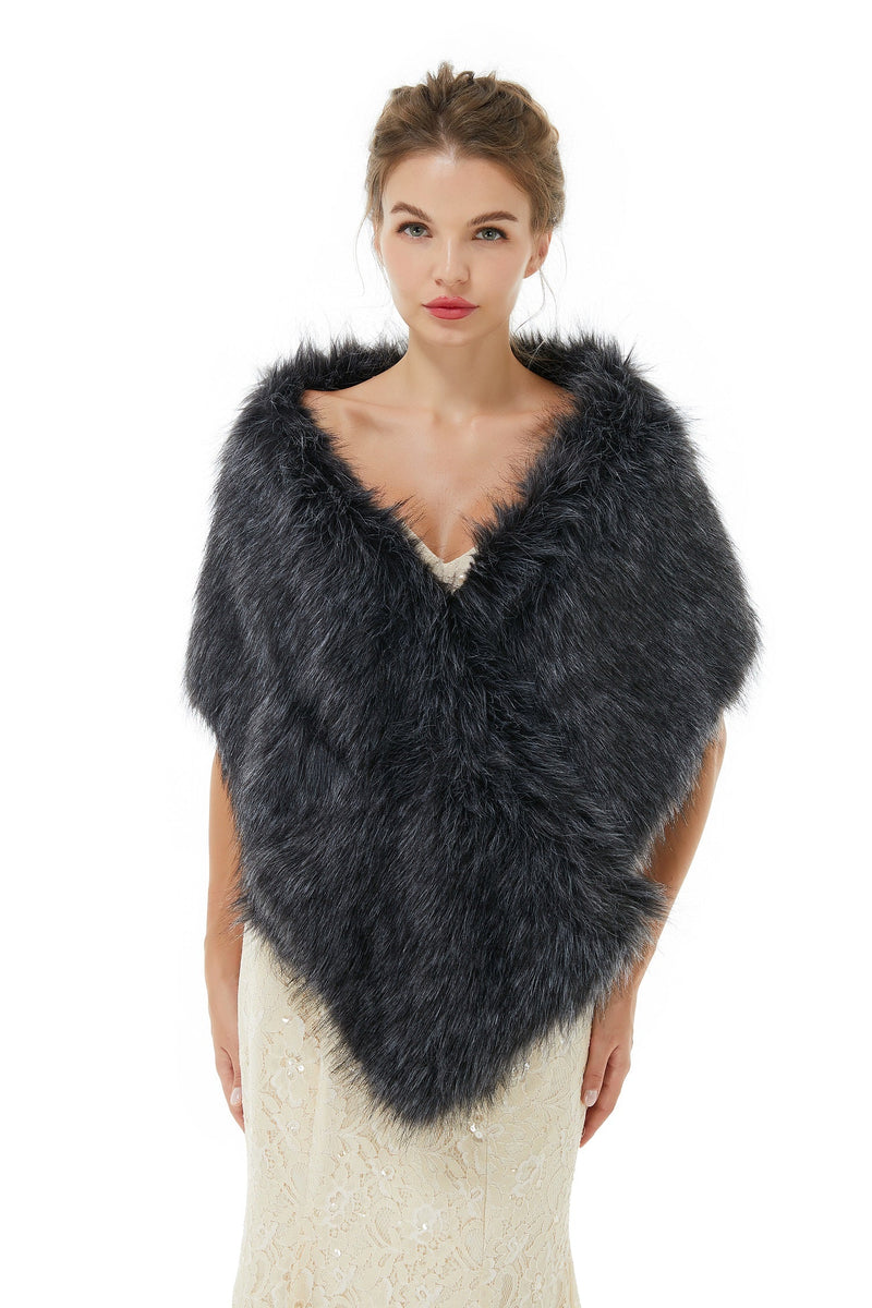 Gabriella - Winter Faux Fur Wedding Wrap-stylesnuggle