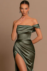 Glamorous Off-the-Shoulder Prom Dress Mermaid Long With Split-stylesnuggle