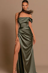 Glamorous Off-the-Shoulder Prom Dress Mermaid Long With Split-stylesnuggle