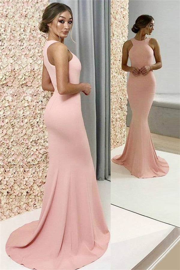 Wanna Prom Dresses, Evening Dresses in Sleeveless,  Halter style,  and delicate hand work? stylesnuggle has all covered on this Halter Sleeveless Prom Dresses Popular Mermaid Chic Evening Dresses yet cheap price.