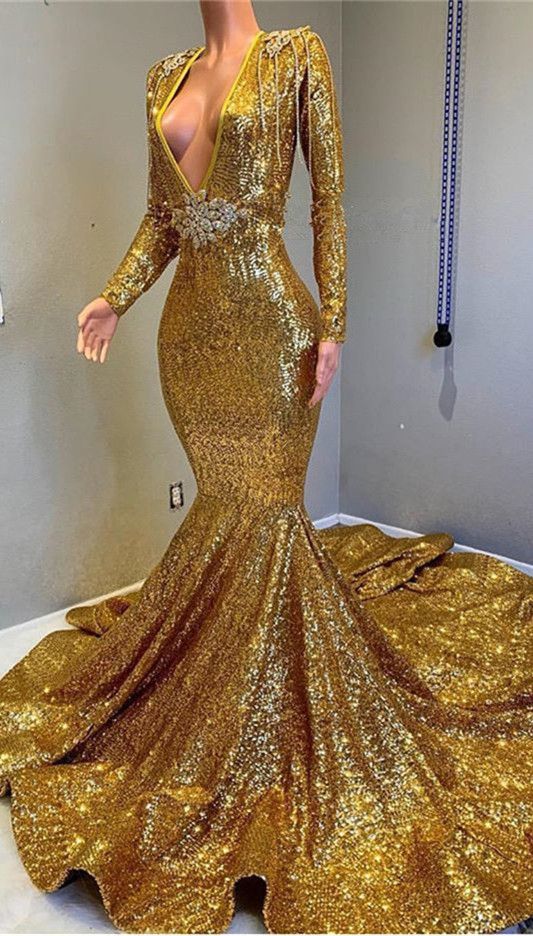 stylesnuggle offers Gorgeous Mermaid Sequins Long Sleevess Floor Length Prom Dresses at a cheap price from Sequined to Mermaid Floor-length hem.. Click in to check our Gorgeous yet affordable sparkle sequin Real model dresses.