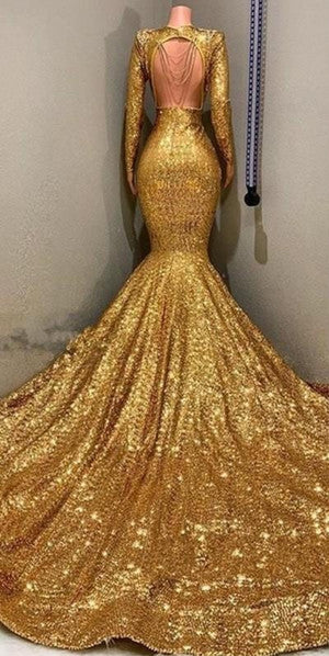 stylesnuggle offers Gorgeous Mermaid Sequins Long Sleevess Floor Length Prom Dresses at a cheap price from Sequined to Mermaid Floor-length hem.. Click in to check our Gorgeous yet affordable sparkle sequin Real model dresses.