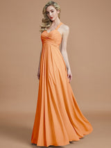 A-Line Charming Sweetheart Sleeveless Ruched Chiffon Bridesmaid Dresses