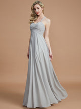 A-Line Charming Sweetheart Sleeveless Ruched Chiffon Bridesmaid Dresses