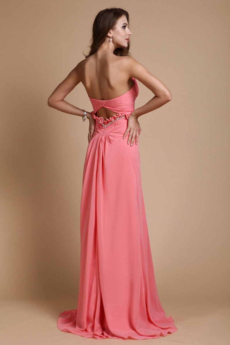 A-Line Charming Sweetheart Sleeveless Ruffles Chiffon Long Bridesmaid Dresses