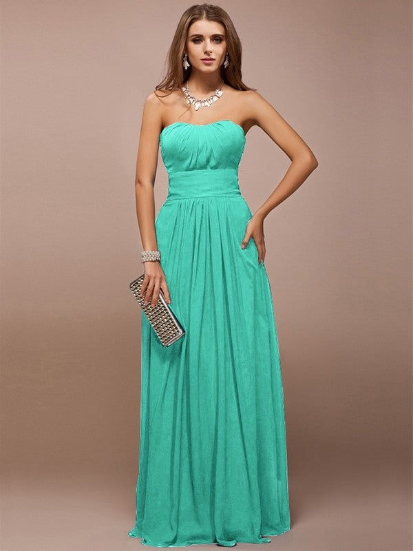 Charming Sweetheart Sleeveless Ruffles Long Bridesmaid Dresses