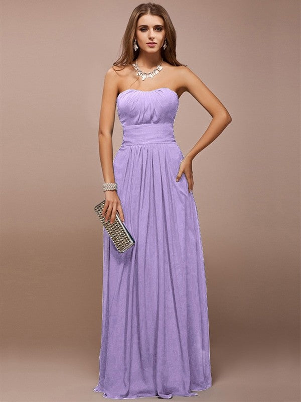 Charming Sweetheart Sleeveless Ruffles Long Bridesmaid Dresses