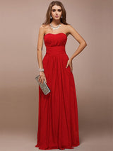 Charming Sweetheart Sleeveless Ruffles Long Bridesmaid Dresses