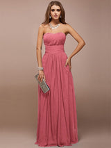 Charming Sweetheart Sleeveless Ruffles Long Bridesmaid Dresses