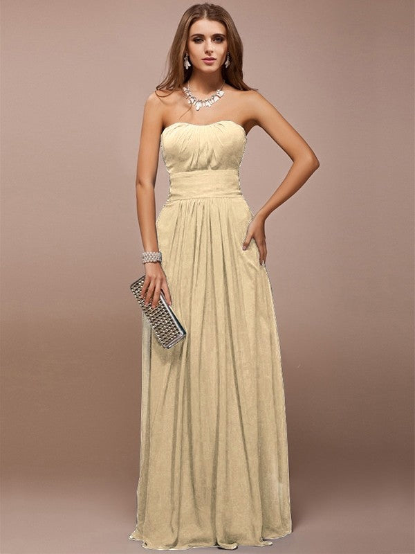 Charming Sweetheart Sleeveless Ruffles Long Bridesmaid Dresses