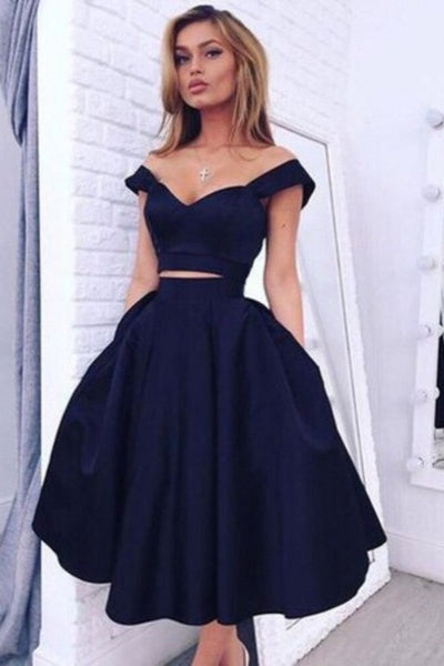 Customizing this Gorgeous Two pieces Off-the-shoulder Prom Party GownsShort Homecoming Dress on stylesnuggle. We offer extra coupons,  make in cheap and affordable price. We provide worldwide shipping and will make the dress perfect for everyone.