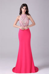 Halter Floor Length Sleeveless Backless Beading mother's dress-stylesnuggle