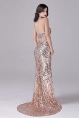 Halter Sleeveless Backless Sequined Floor Length mother's dress-stylesnuggle