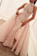 Customizing this New Arrival High Neck Sleeveless Lace Gorgeous Evening Dress Illusion Puffy Overskirt Column Popular Prom Party Gowns on stylesnuggle. We offer extra coupons,  make Prom Dresses, Evening Dresses in cheap and affordable price. We provide worldwide shipping and will make the dress perfect for everyone.