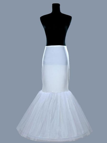 Ivory Tulle Long Mermaid 1 Layer 2 Hoop Wedding Petticoat-stylesnuggle