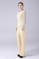 Jewel Lace Long sleeves Casual mother's suit-stylesnuggle