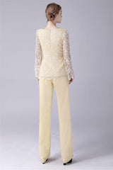 Jewel Lace Long sleeves Casual mother's suit-stylesnuggle