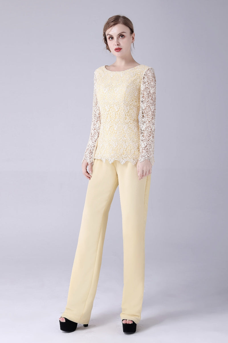 Jewel Lace Long sleeves Casual mother's suit-stylesnuggle