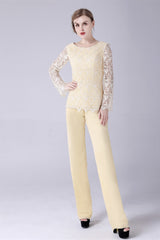 Jewel Lace Long sleeves Casual mother's suit-stylesnuggle