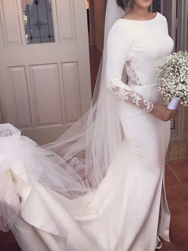 This beautiful Long Sleevess Mermaid Wedding Dresses at stylesnuggle.com will make your guests say wow. The Scoop bodice is thoughtfully lined, shop today to get discount.