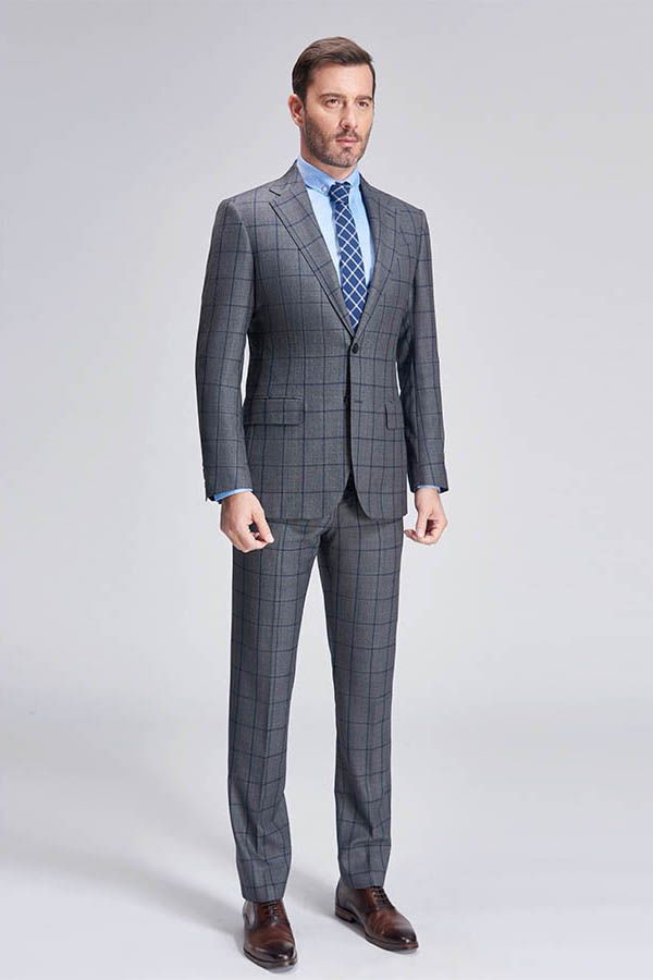 stylesnuggle made this Large Checked Decent Dark Grey Mens Suits Sale with rush order service. Discover the design of this Grey Plaid Single Breasted Notched Lapel mens suits cheap for prom, wedding or formal business occasion.