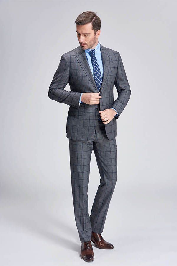 stylesnuggle made this Large Checked Decent Dark Grey Mens Suits Sale with rush order service. Discover the design of this Grey Plaid Single Breasted Notched Lapel mens suits cheap for prom, wedding or formal business occasion.