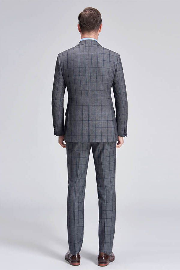 stylesnuggle made this Large Checked Decent Dark Grey Mens Suits Sale with rush order service. Discover the design of this Grey Plaid Single Breasted Notched Lapel mens suits cheap for prom, wedding or formal business occasion.