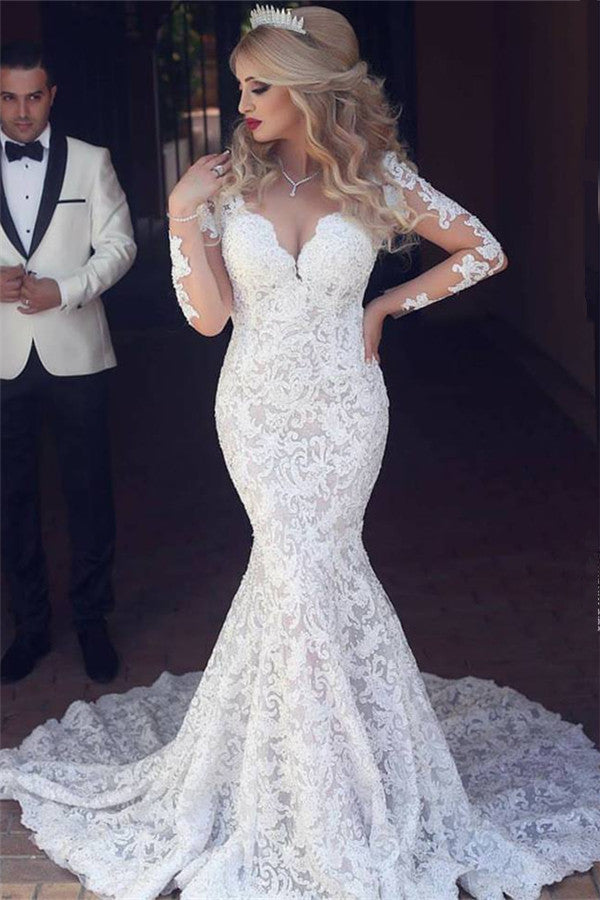 stylesnuggle custom made this retro lace mermaid wedding dress in high quality, we sell dresses online all over the world. Also, extra discount are offered to our customs. We will try our best to satisfy everyoneone and make the dress fit you well.