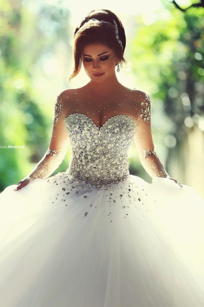 Check out this Luxurious Crystals Beading Long Sleevess Ball-Gown Wedding Dresses at stylesnuggle.com, extra coupons to save you a heap.