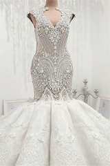 stylesnuggle offers Luxurious Sleeveless Appliques Mermaid Wedding Bridal Gowns at a good price ,all made in high quality, Fast delivery worldwide.. 