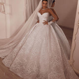 stylesnuggle.com supplies you Luxurious Sparkle Beaded Ball Gown Tulle Lace Illusion neck Wedding Dress online at an affordable price, 1000+ options to choose from.