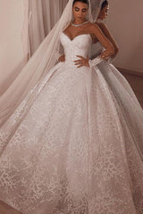 stylesnuggle.com supplies you Luxurious Sparkle Beaded Ball Gown Tulle Lace Illusion neck Wedding Dress online at an affordable price, 1000+ options to choose from.