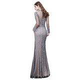 Looking for Prom Dresses, Evening Dresses, Homecoming Dresses, Quinceanera dresses in Tulle,  Mermaid style,  and Gorgeous Beading, Crystal, Rhinestone work? stylesnuggle has all covered on this elegant Luxurious Sparkle Cap sleeves High neck Beads Long Prom Dresses.