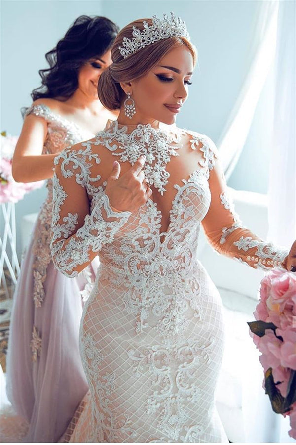 stylesnuggle.com supplies you Luxurious Sweetheart Lace Tulle Mermaid Spring Wedding Dress at reasonable price. Fast delivery worldwide. 