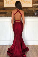 Shop the latest fashion Mermaid Burgundy Halter V-Neck Sleeveless Backless Prom Dresses today at stylesnuggle, free shipping & free customizing, 1000+ styles to choose from, shop now.