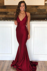 Shop the latest fashion Mermaid Burgundy Halter V-Neck Sleeveless Backless Prom Dresses today at stylesnuggle, free shipping & free customizing, 1000+ styles to choose from, shop now.