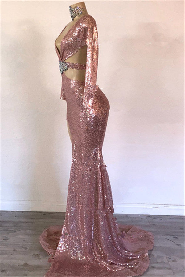 Shop the latest fashion Mermaid Gorgeous Sequins V-Neck Long-Sleeves Side-Slit Prom Dresses today at stylesnuggle, free shipping & free customizing, 1000+ styles to choose from, shop now.