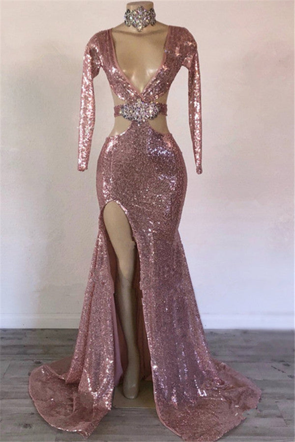 Shop the latest fashion Mermaid Gorgeous Sequins V-Neck Long-Sleeves Side-Slit Prom Dresses today at stylesnuggle, free shipping & free customizing, 1000+ styles to choose from, shop now.