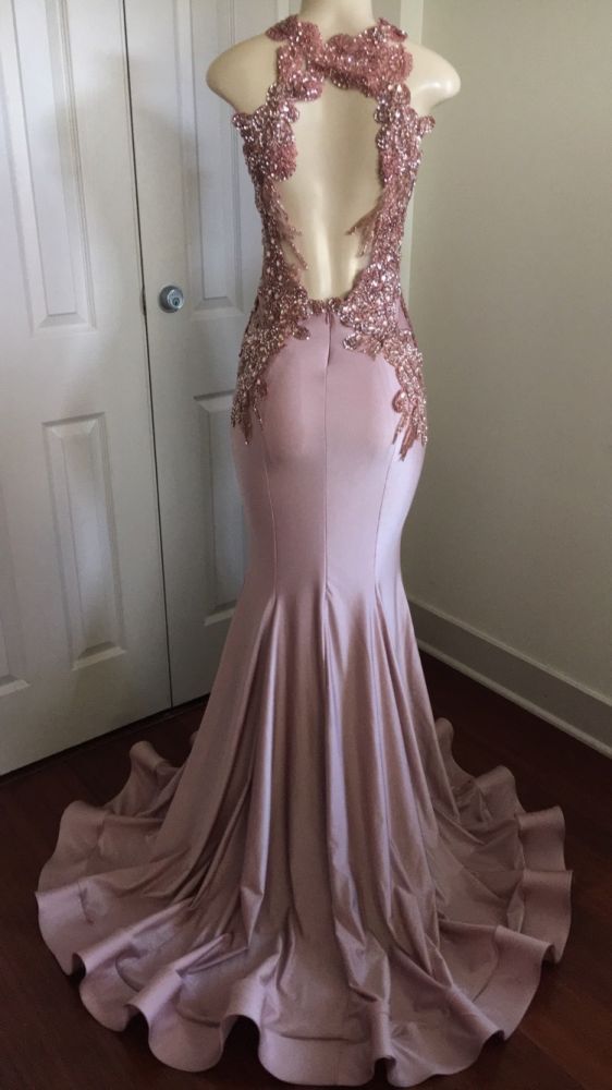 Modern Lace Appliques Sleeveless Prom Party Gowns| Mermaid Prom Party Gowns. Free shipping,  high quality,  fast delivery,  made to order dress. Discount price. Affordable price. Shop stylesnuggle Official.