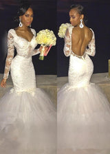 stylesnuggle offers Long-Sleeve Lace Backless Wedding Dress at factory price ,all made in high quality, extra coupons to save a lot.