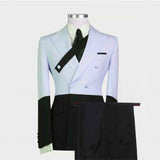 Modern Sky Blue Designer Peaked Lapel Men's Prom Suits Online-stylesnuggle