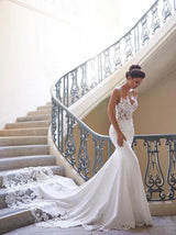 stylesnuggle custom made this Modern Spaghetti Strap Wedding Dress for you. Free shipping and fast delivery worldwide.