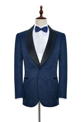 stylesnuggle has various Custom design mens suits for prom, wedding or business. Shop this Navy Blue Mens Suits for Weddings, Jacquard Black Silk Shawl Lapel Marriage Suits with free shipping and rush delivery. Special offers are offered to this Navy Single Breasted Shawl Lapel Two-piece mens suits.