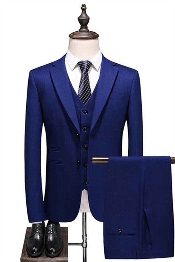 stylesnuggle made this Navy Blue Simple Formal Tuxedo, Slim fit Men Suits online with rush order service. Discover the design of this Dark Blue Solid Notched Lapel Single Breasted mens suits cheap for prom, wedding or formal business occasion.